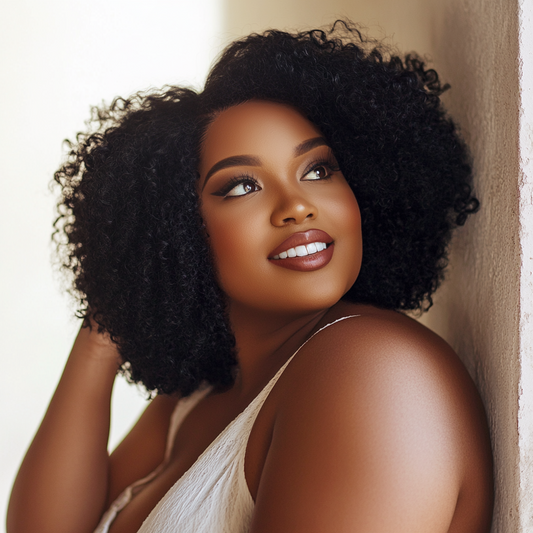 StrandSculpt Kinky Curly Glueless Lace Front Wig - Transformative Elegance at its best! 